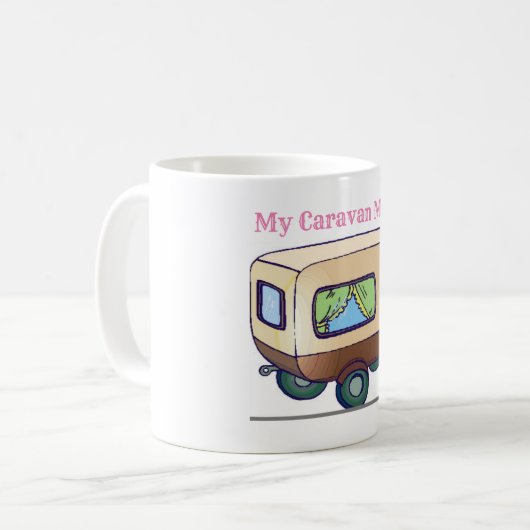 Tasse für Kaffee, Tee aus Caravan-Camping (Vorderseite Links)