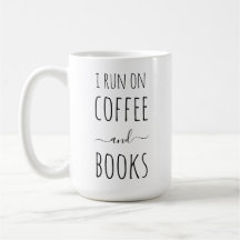 Tasse für Kaffee und Bücher