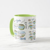 Tasse für Kaffee und Bücher (Vorderseite Links)