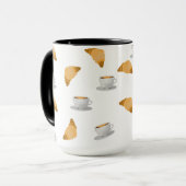 Tasse für Kaffee und Croissant (Vorderseite Links)