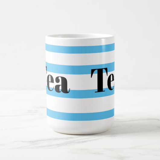 Tasse für klassischen Tee - Blue Hoops (Mittel)