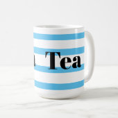 Tasse für klassischen Tee - Blue Hoops (VorderseiteRechts)