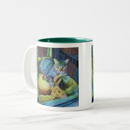 Tasse für kundenspezifische Art mit zwei Kätzchen (Vorderseite Links)