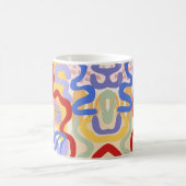 Tasse für künstlerischen Kaffee - Rot, Blau und Ge (Mittel)