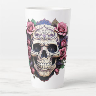 Tasse für Latte mit coolem Totenkopfdesign