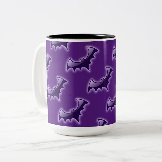 Tasse für lila Nachtschläger (Vorderseite Links)