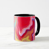 Tasse für lila und blaue Abstrakte Kunst (VorderseiteRechts)