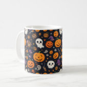 Tasse für lila Zaubertränke und Skull-Over-Muster (Vorderseite Links)