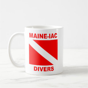 Tasse für Maineiac Divers Dive Flag
