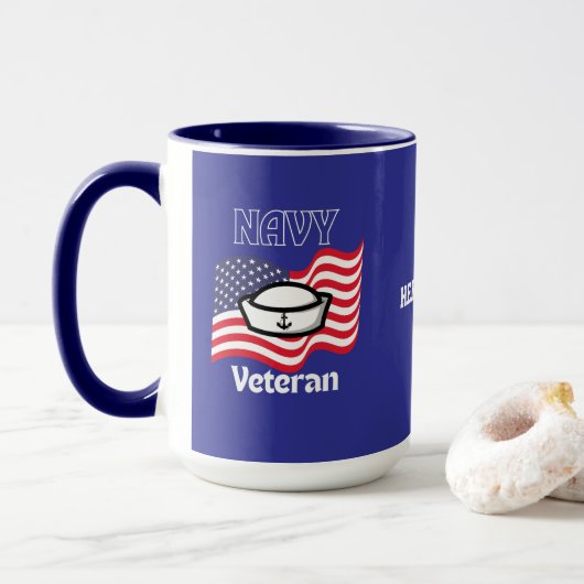 Tasse für Marineveteranen (Mit Donut)