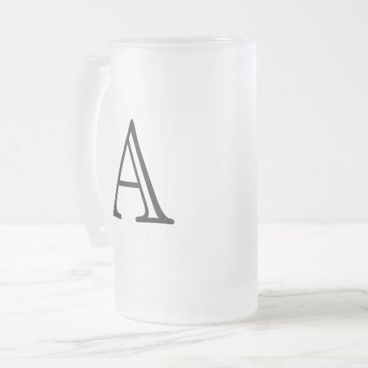 Tasse für Mattiertes Monogramm-Glasbierglas (Vorderseite Links)