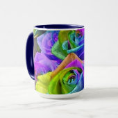 Tasse für mehrfarbige Rose (Vorderseite Links)
