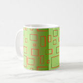 Tasse für modernes Muster mit grüner Geometrie (Vorderseite Links)