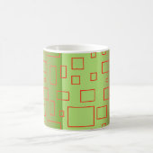 Tasse für modernes Muster mit grüner Geometrie (Mittel)