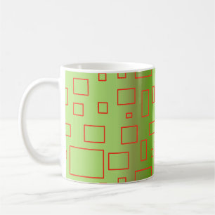 Tasse für modernes Muster mit grüner Geometrie