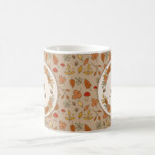 Tasse für Monogramm-Erntedank-Herbstlaub (Mittel)