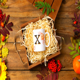 Tasse für Monogramm-Floral - Eleganter Letter X-wr