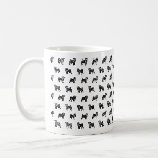 Tasse für Mops-Skizze (Links)