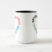 Tasse für Musiktext (Zentrum)