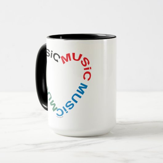 Tasse für Musiktext (Vorderseite Links)