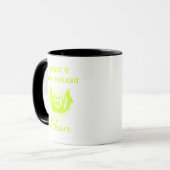 Tasse für Neon Halloween - Green Bat Design (Vorderseite Links)