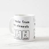 Tasse für Nick-Periodennamen (Vorderseite Links)