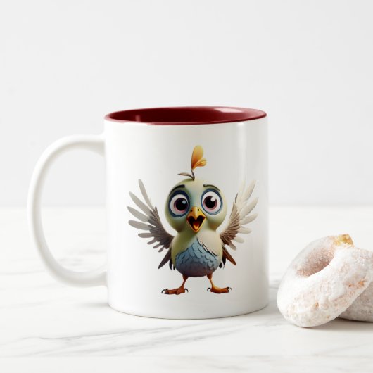 Tasse für Niedliche Babyvögel (Mit Donut)