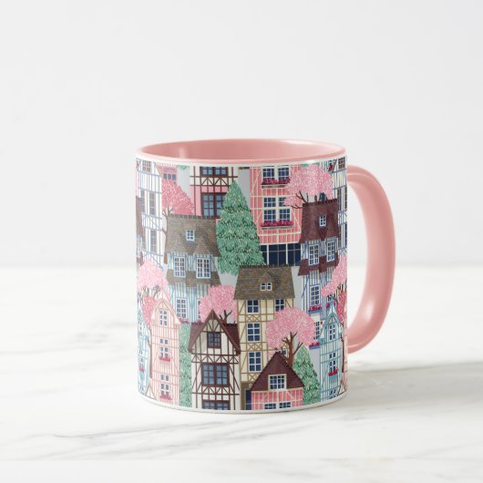 Tasse für niedliche Häuser (VorderseiteRechts)