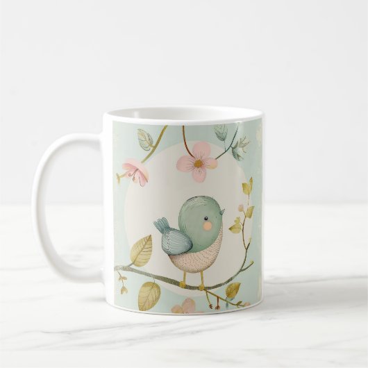 Tasse für niedliche Vogelgestaltung, Geschenk von  (Links)