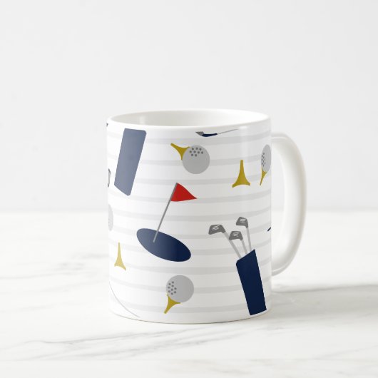 Tasse für niedlichen Golfkaffee (VorderseiteRechts)