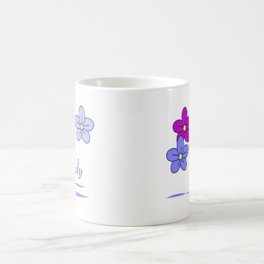 Tasse für personalisierte Blume (Mittel)