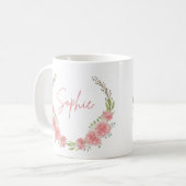 Tasse für Personalisierte Blumen (Vorderseite Links)