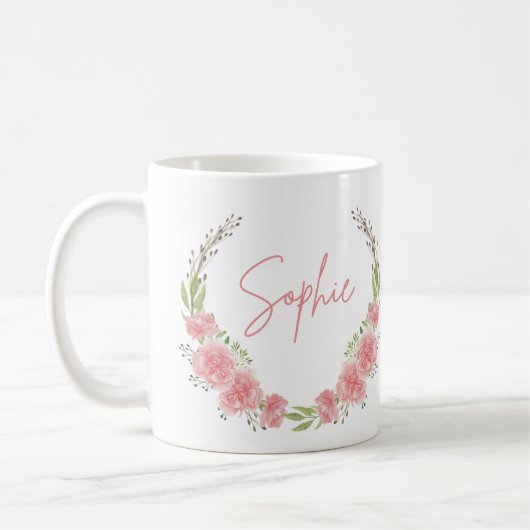 Tasse für Personalisierte Blumen (Links)