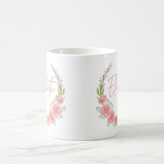 Tasse für Personalisierte Blumen (Mittel)