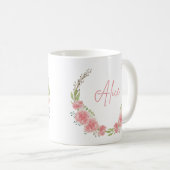 Tasse für Personalisierte Blumen (VorderseiteRechts)
