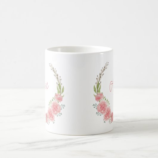 Tasse für Personalisierte Blumen (Mittel)