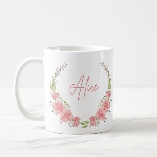 Tasse für Personalisierte Blumen (Links)
