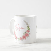 Tasse für Personalisierte Blumen (Vorderseite Links)