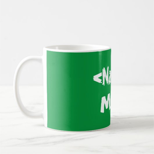 Tasse für Personalisierte grüne Namen (Links)