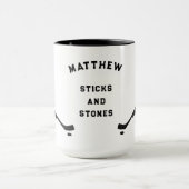 Tasse für personalisierte Hockey-Spieler (Zentrum)