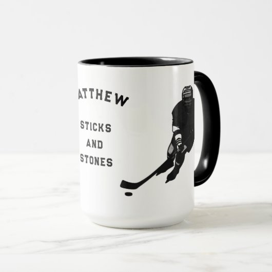 Tasse für personalisierte Hockey-Spieler (VorderseiteRechts)