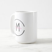 Tasse für personalisierte Initial- und Name (Vorderseite Links)