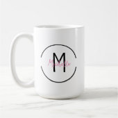 Tasse für personalisierte Initial- und Name (Links)