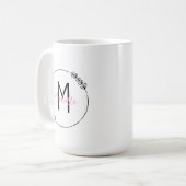 Tasse für personalisierte Initial- und Name (Vorderseite Links)
