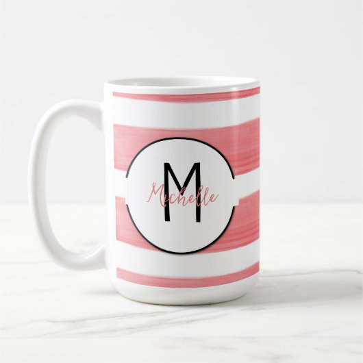 Tasse für personalisierte Initial- und Name (Links)