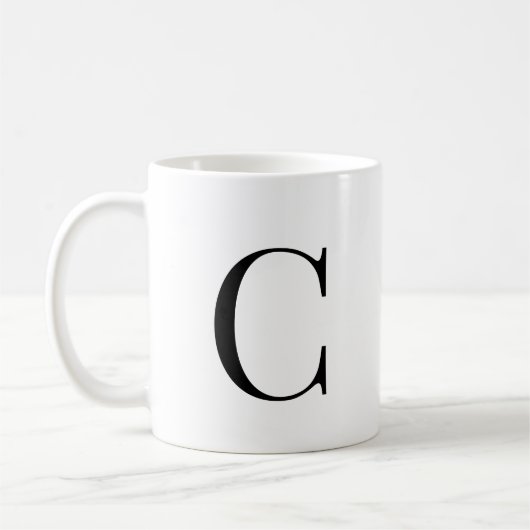 Tasse für personalisierte Initial- und Name (Links)