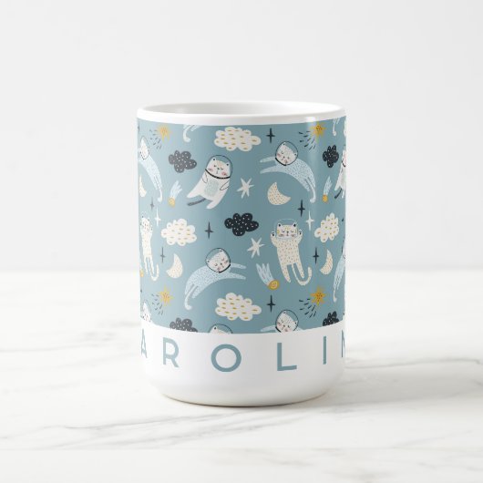 Tasse für personalisierte Katzen | Niedlicher Indi (Mittel)