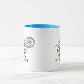 Tasse für personalisierte Kinder Tennisspieler (Zentrum)