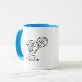 Tasse für personalisierte Kinder Tennisspieler (Vorderseite Links)