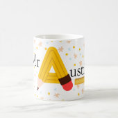 Tasse für personalisierte Lehrer - Bleistift anges (Mittel)